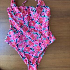 Skatie Pink and Green Bikini Vibrant Swimwear